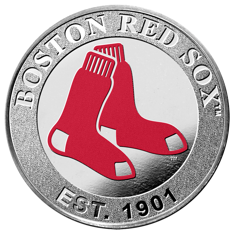 Image for 1 oz Boston Red Sox Silver Colorized Round from TD Precious Metals